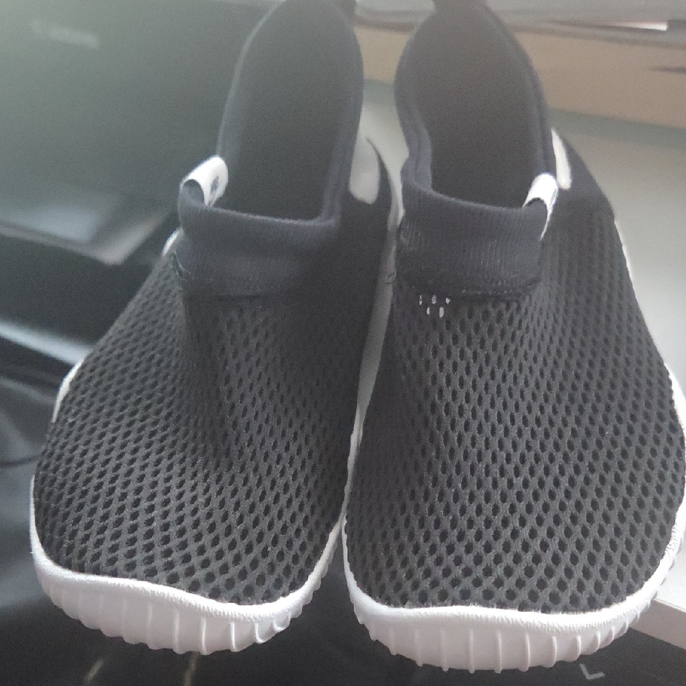 Nike Black and White Slip-On Water Shoes